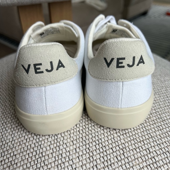 Free People + Veja Campo Canvas Sneakers in White / Pierre - Picture 4 of 7